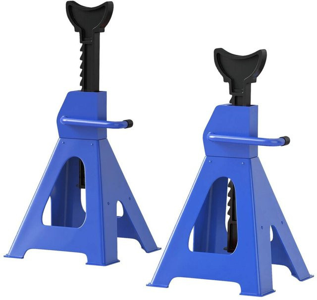 HOMCOM Unterstellbock aus Stahl in Schwarz oder Blau, B/H/L: 24 x 60 x 27 cm - Bild 1
