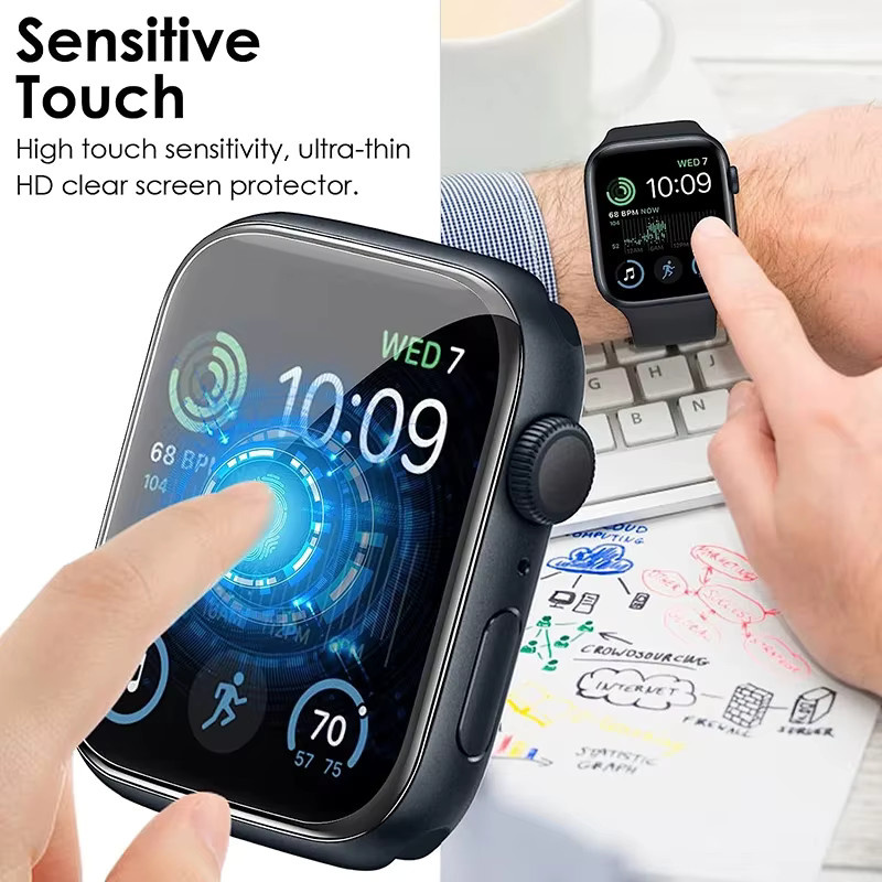 Apple Displayschutzfolie Keramik, Schwarz, Unisex - Bild 5
