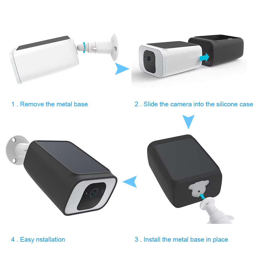Eufy Security Silikonhülle in Schwarz als wetterbeständiger Anti-Drop-Schutz für S230 SoloCam S40 - Bild 4