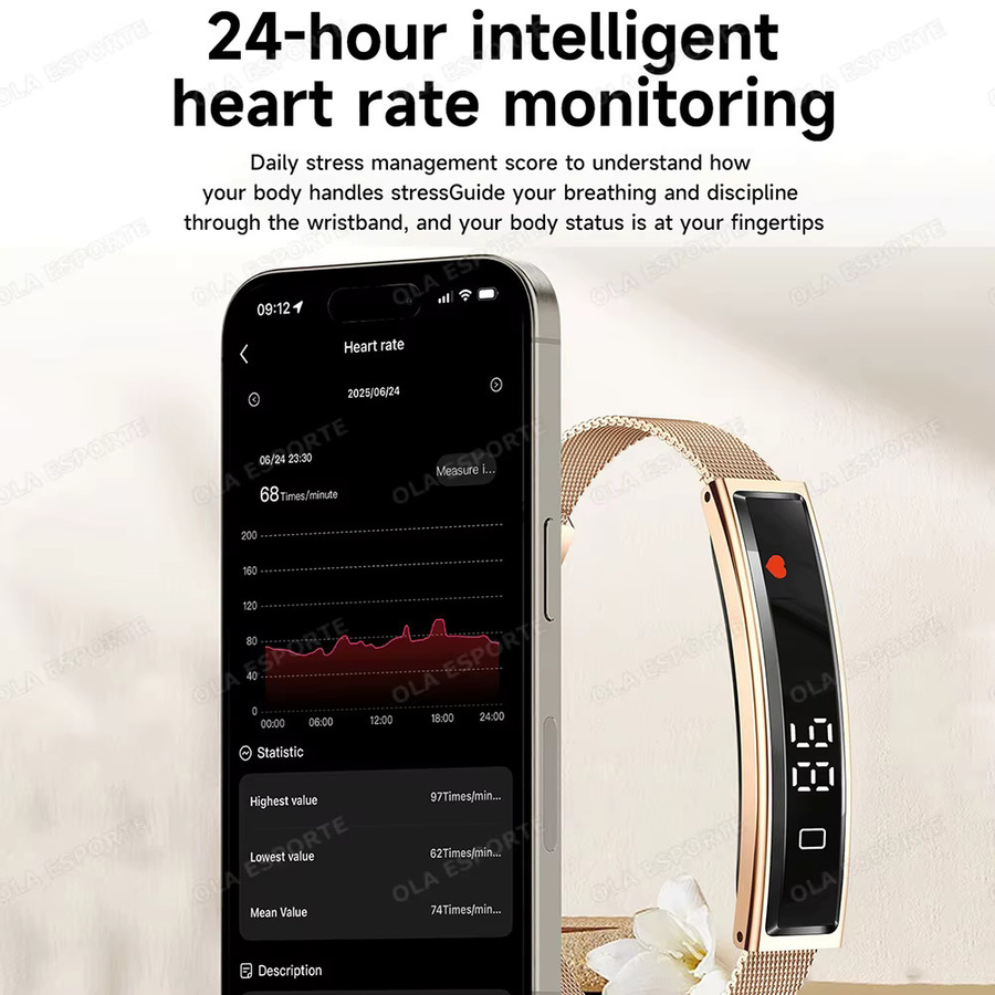 Ola Esporte Smart Armband Unisex in Silber mit Herzfrequenzmessung, SpO2 und Wasserdichtigkeit für Android und iOS - Bild 5