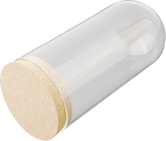 VIBRATITE Glaskuppel Abdeckung mit Holz-Korken für Blumen und Sukkulenten, transparent, Set aus 3 Stück: B/T/H: 8 x 8 x 10 cm, 8 x 8 x 12 cm und 8 x 8 x 18 cm - Bild 1