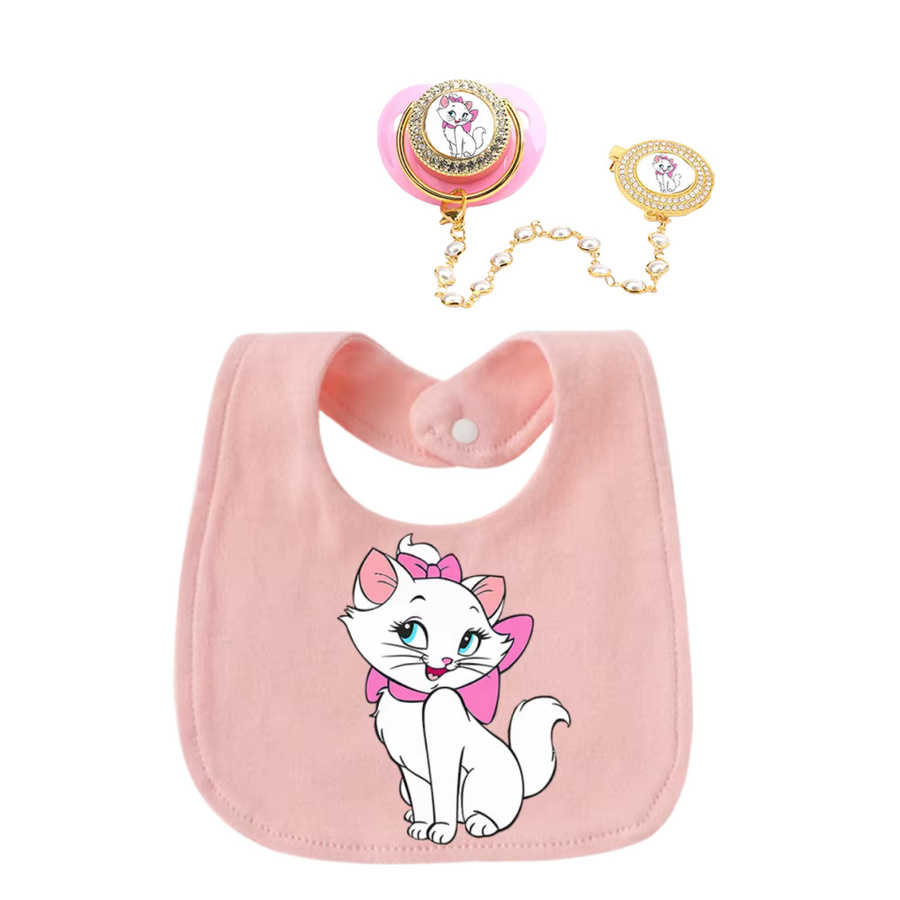 Disney Baby-Schnuller und Schnullerhalter Set aus Silikon und Textil, BPA-frei, Pink - Bild 2