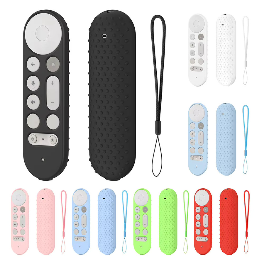 Silikon Anti-Slip Schutzhülle für Google TV Streamer 4K Sprachfernbedienung in Pink - Bild 4