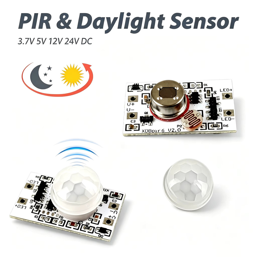 IKSLED Mini IR Pyroelektrischer Infrarot-PIR-Bewegungsmelder Automatisches Detektormodul Bewegungssensor-Schalter für Beleuchtung in Weiß - Bild 6