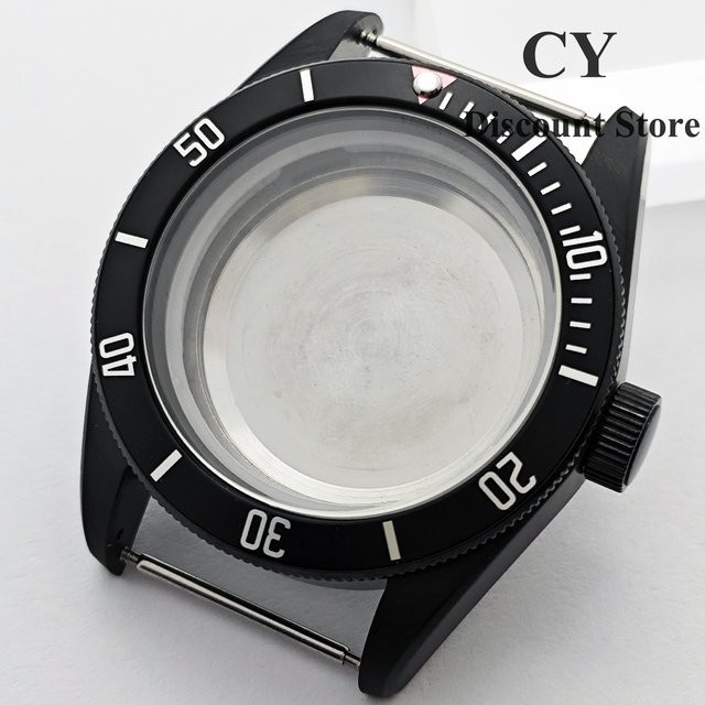 RICHUS Uhrengehäuse Edelstahl, 41 mm, schwarzes Saphirglas, Unisex - Bild 1