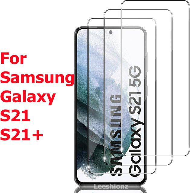 Samsung Galaxy S21 und S21 Plus Displayschutz aus gehärtetem Glas, transparent, Anti-Drop-Funktion - Bild 1