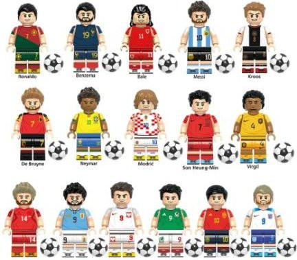 Malystelle Weltmeisterschaft Fußballmannschaft Minifigur Baustein Spielzeug, 16-teiliges Set - Bild 1