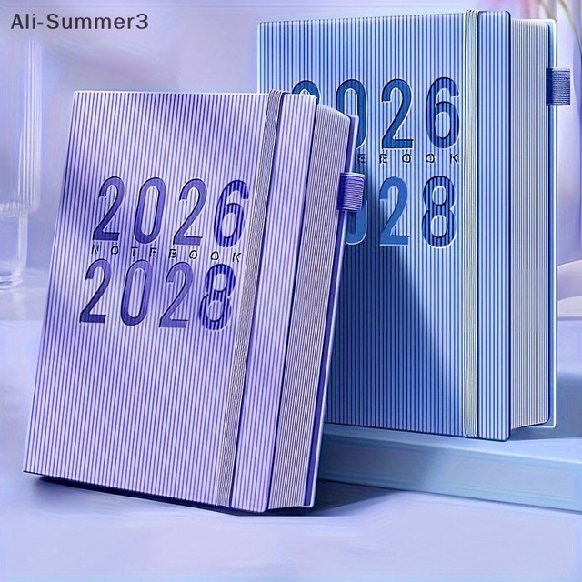 3-Jahres-Monatsplaner-Kalender 2026-2028 in Blau mit minimalistischem Design als Notizbuch und Tagebuch - Bild 1