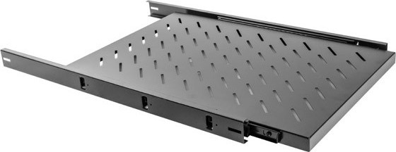 Lanberg Schiebefach 19 Zoll 1HE Schwarz AK-1011-B B/T: 465 x 750 mm - Bild 1
