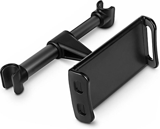 Igeteck Auto Kopfstützenhalterung für Tablet und Handy, 360 Grad drehbar, Schwarz - Bild 1