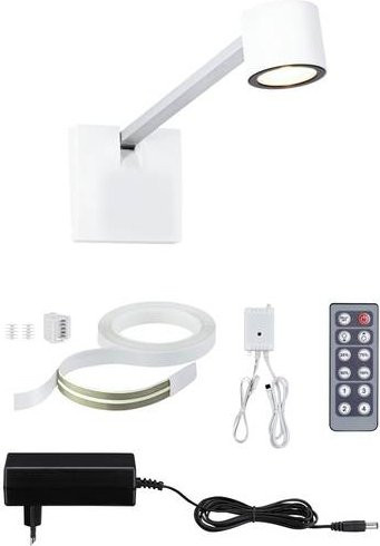 Paulmann Adelia SET 95576 LED-Bilderleuchte aus Aluminium in Silber und Weiß, dimmbar, warmweiß - Bild 1