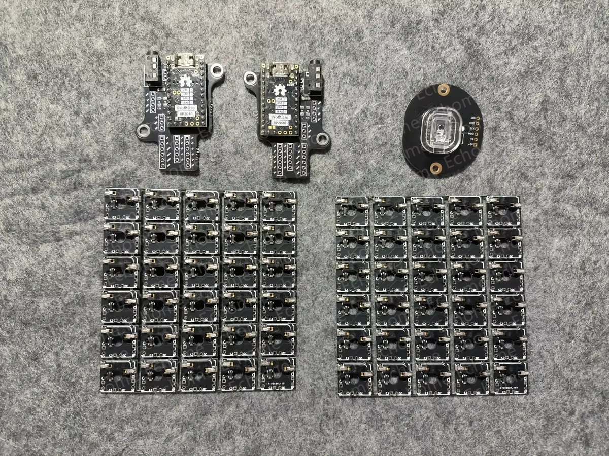 MiFuny Charybdis Mini Nano Split-Tastatur Kit mit Trackball in Schwarz für mechanische Tastaturen, kabellos via Bluetooth oder kabelgebunden, nicht vorgefertigt - Bild 2