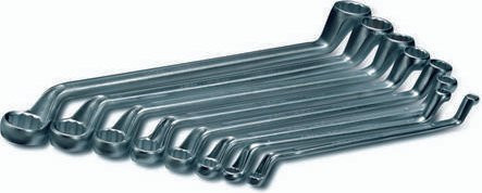 Cimco Doppel-Ringschlüssel-Satz 8-teilig aus Chrom-Vanadium in Silber, Schlüsselweite metrisch 6 - 22 mm - Bild 1