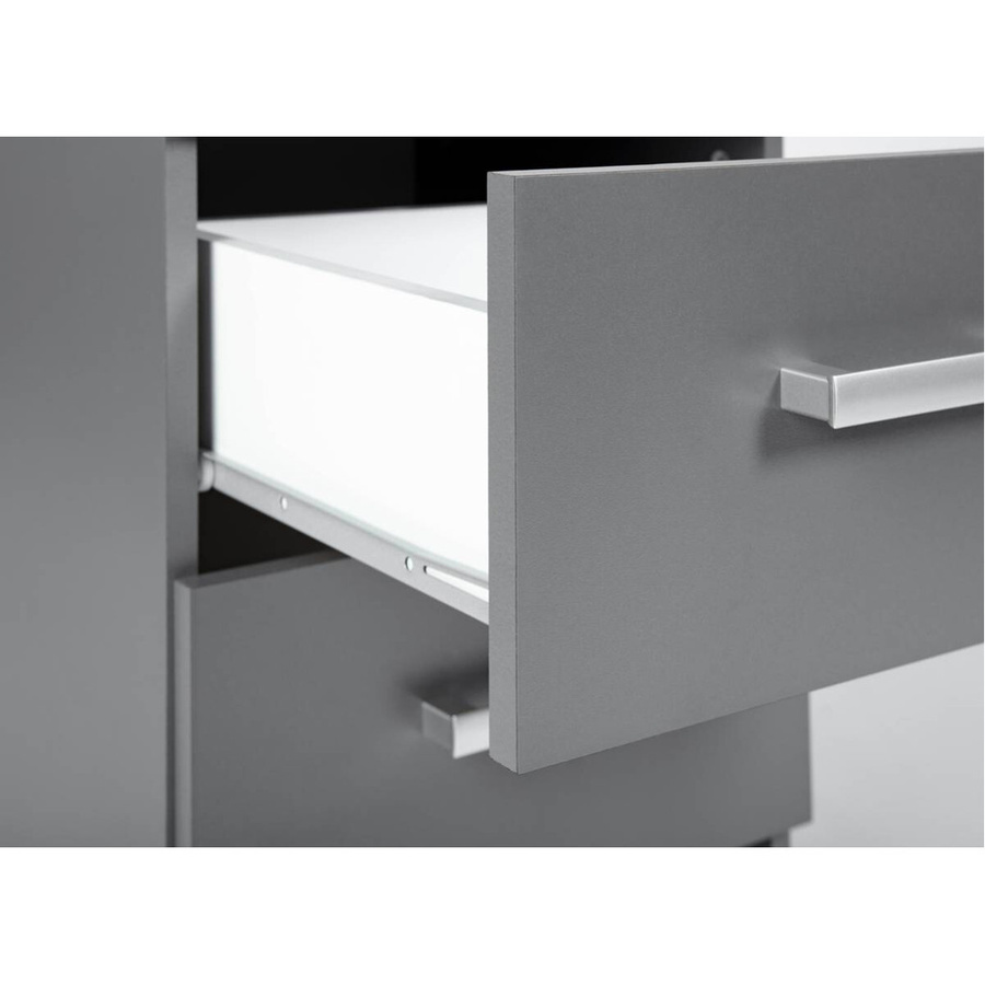 Inter Link Nachttisch Elenzio mit 2 Schubladen in Grau Anthrazit modern B/H/T: 41,2 x 50,8 x 40,0 cm - Bild 2