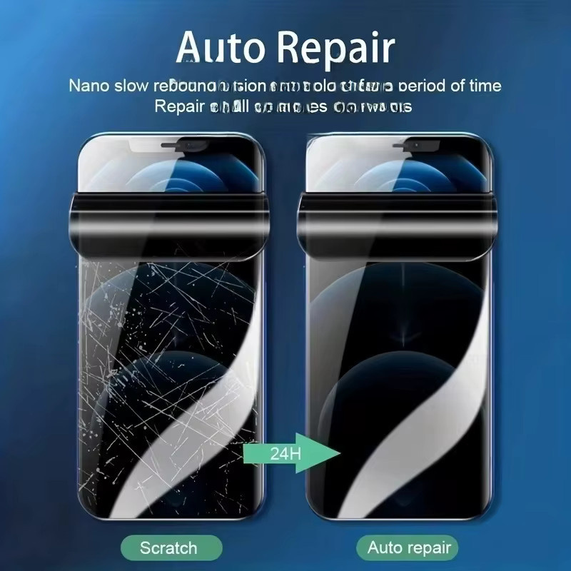 Caynes Hydrogel Privacy Screen Protector mit voller Abdeckung für iPhone 16 Pro Max 17 15 14 13 12 XS Max XR in Transparent - Bild 4