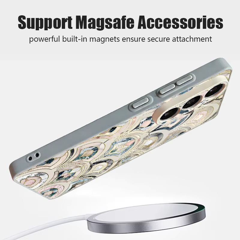 MOESOE Magnetische Handyhülle mit Marmor-Muster für Samsung Galaxy S26 S25 S24 S23 Ultra S25 FE A57 A56 A37 A17 A55 A26 A36 A35 A16 5G in Blau Multicolour - Bild 1