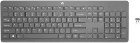 HP 230 Kabellose Membran-Tastatur QWERTZ Deutsch Schwarz - Bild 1