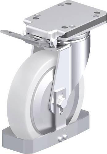 Blickle Stahlblech-Lenkrolle 940144 LH-SPO 200G-IS-FA-FS in Grau und Weiß mit Rad-Durchmesser 200 mm und einer Tragfähigkeit von 900 kg - Bild 1