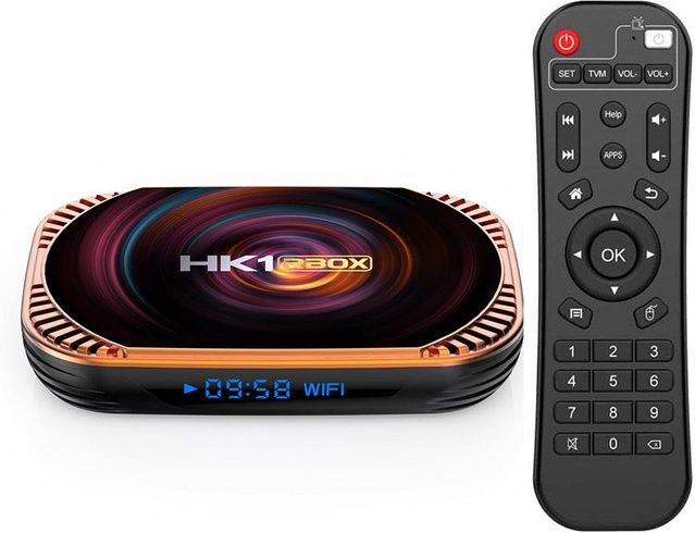 HK1 RBOX X4 Smart TV Box mit Android 11.0, UHD 4K Media Player, Amlogic S905X4, 8K Dekodierung, bunt - Bild 1