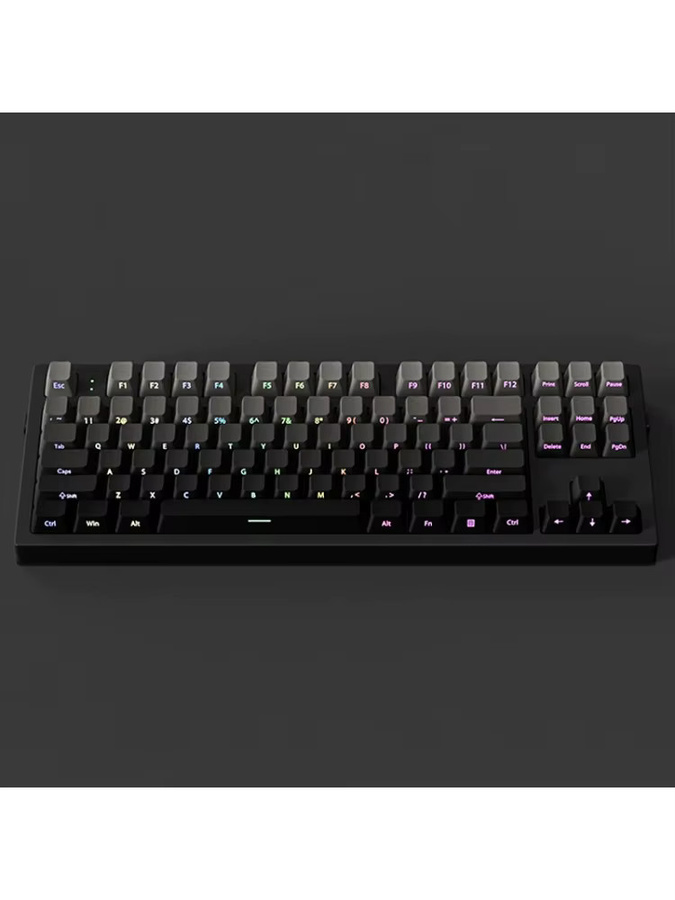 Double-Shot RGB Tastenkappen im OEM-Profil mit Farbverlauf Grau, 135+ PBT-Tastenkappen mit seitlicher Beschriftung für Cherry MX Schalter Tastaturen - Bild 2
