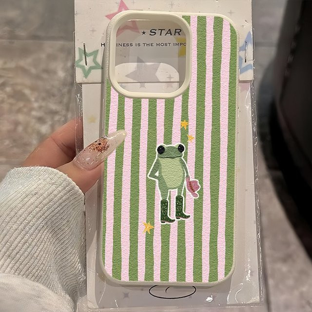 Stoßfeste Leder-Handyhülle mit Frosch-Lichee-Design für Xiaomi Redmi Note 15 14 13 12 11 10 9 8 Pro Plus 4G 5G in Multicolour - Bild 1