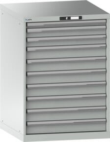 Lista Schubladenschrank 36x36E Grau mit Schloss B/T/H: 71,7 x 72,5 x 100,0 cm - Bild 1