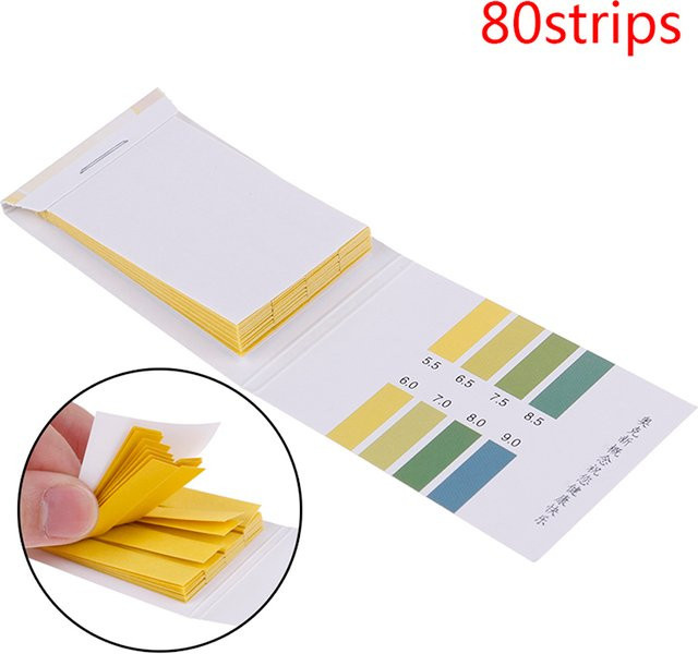 LM 80 pH-Teststreifen aus Papier zur Messung des pH-Werts von 5,5 bis 9,0 für Wasser und Boden - Bild 1