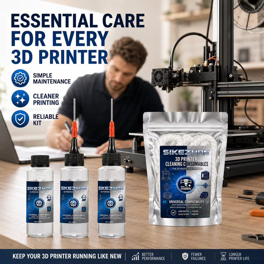 3D-Drucker Wartungsset mit Schmieröl, Präzisionsnadel und Reinigungsstreifen für Extruder und Filamentweg Zubehör - Bild 6