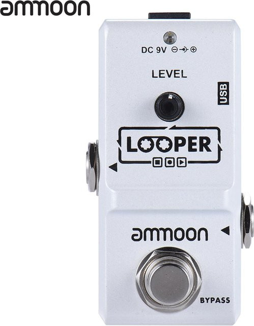 Ammoon AP-09 Nano Series Loop E-Gitarren-Effektpedal Looper mit True Bypass und unbegrenzten Overdubs in Weiß - Bild 1