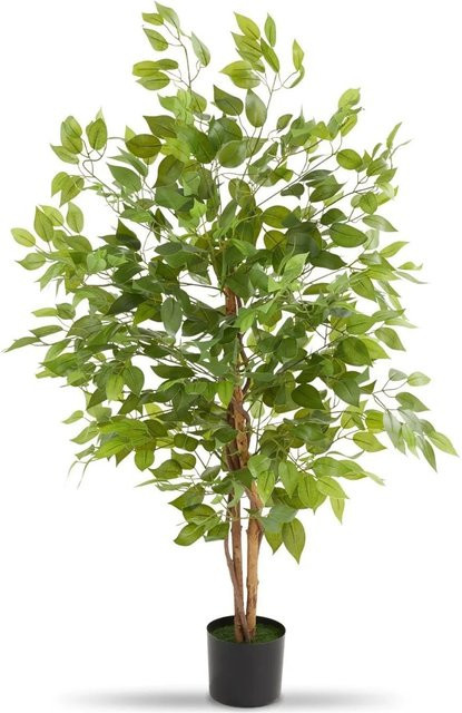 Tectake Künstlicher Ficusbaum Grün H x B x T: 120 x 70 x 70 cm - Bild 1