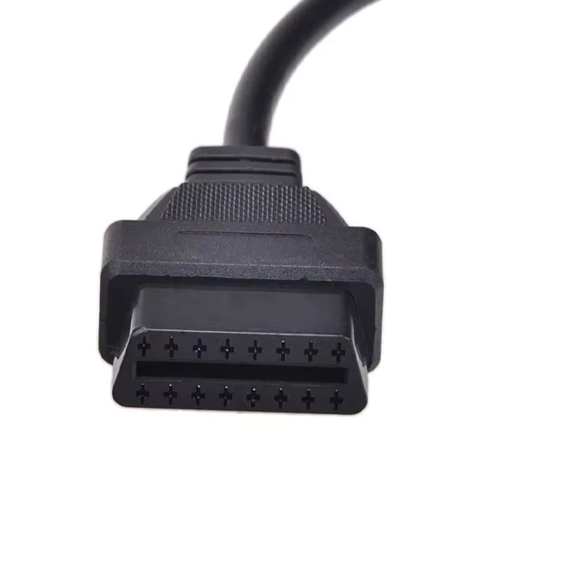 OBD2 Diagnosekabel DC Blei für Toyota 17-Pin auf OBDII 16-Pin Buchse Konverter und Verlängerung in Schwarz und Grau - Bild 2
