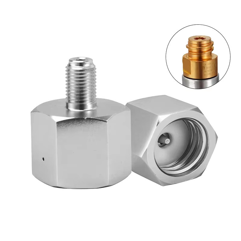 MRbrew Soda Zylinder Adapter TR21 auf 3/8-24UNF Konvertierung für Homebrew Bier Fässer und CO2 Tanks, Farbe: Silber - Bild 1