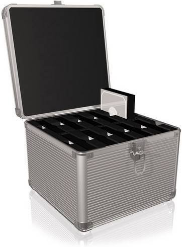 Icy Box IB-AC628 Festplatten-Aufbewahrungskoffer für 10 Festplatten in Silber - Bild 1