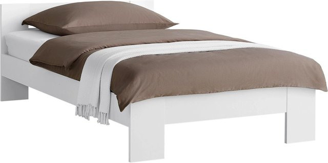 Mömax Bett Madrid in Weiß, modernes Bett für Schlafzimmer und Kinderzimmer, B/T/H: 120 x 200 x 130 cm - Bild 1