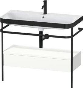 Duravit Möbelwaschtisch-Kombi Happy D.2 Plus in Weiß mit 1 Waschloch, Breite: 97,5 cm, Tiefe: 49 cm - Bild 1