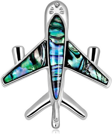 YIRAN Jewelry Anhänger Abalone-Muschel, Schmetterling, Damen, black