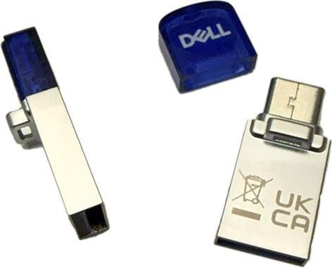 Dell USB-Stick AD564595 mit 128 GB Speicherplatz, USB 3.2 Dual-Anschluss Type-A und Type-C, Blau Silber - Bild 1