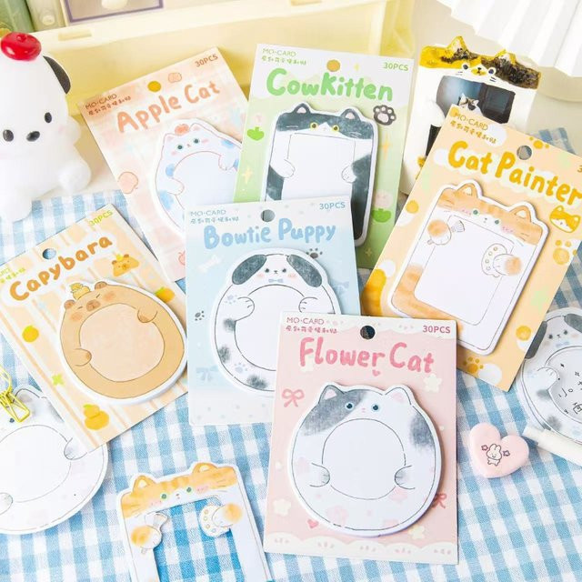 Mo Mo Niedliche Katzen-Paradies-Alien-Cartoon Notizzettel für Schüler, Dekorative Kawaii Schreibwaren in Mehrfarbig - Bild 1