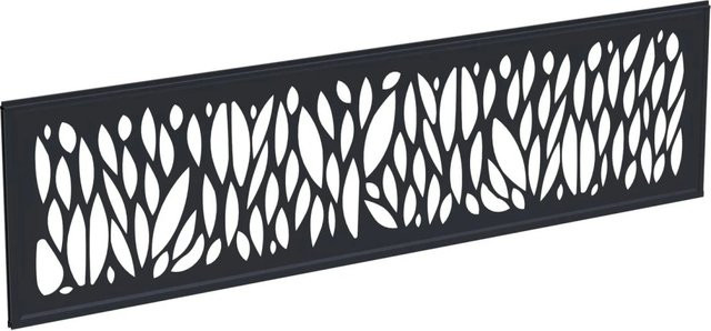 Tetzner und Jentzsch Alu-Design-Einsatz Blatt Anthrazit B: 175 cm, H: 30 cm, T: 2 cm - Bild 1