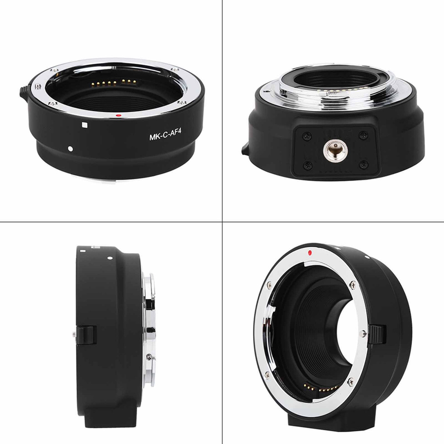 Meike MK-C-AF4 Autofokus-Adapterring für Canon EF Objektive auf Mount-Kameras, Schwarz - Bild 3