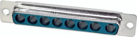 HARTING Steckverbinder 09 69 400 0088 Polzahl: 8, grün/blau, Kunststoff - Bild 1