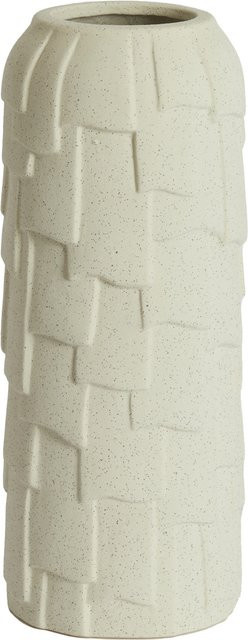 Vase LEIMA von Light & Living in Beige und Weiß aus Keramik, Höhe: 34,5 cm, Durchmesser: 14,0 cm - Bild 1