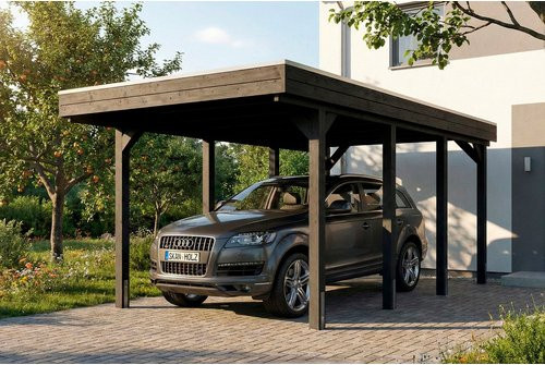 SKANHOLZ Carport Friesland aus Fichte mit EPDM-Dach in Anthrazit, B: 320 cm, T: 555 cm - Bild 1