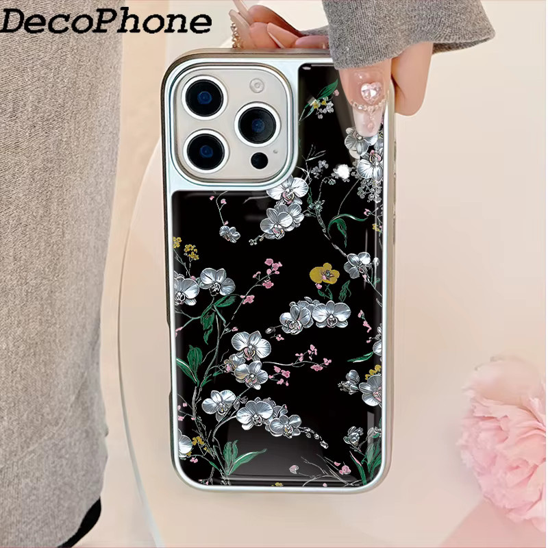 DecoPhone Sturzsichere Handyhülle mit Jade-Blumen-Design aus Epoxy für iPhone 11 bis iPhone 16 Pro Max in Multicolour - Bild 2