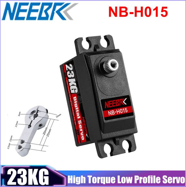 NEEBRC Low Profile Digital Servo, Vollmetallgetriebe, High Torque, Schwarz - Bild 1