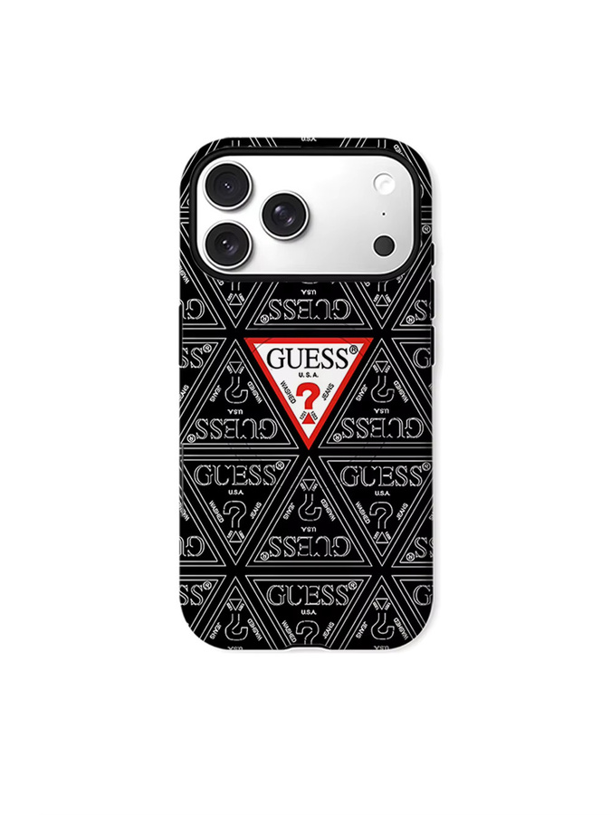 CaseChic MagSafe Schutzhülle mit mattem Bumper und G-Guess-s Logo für iPhone 17 16 15 14 13 Pro Max, Stoßfest, Schwarz - Bild 5