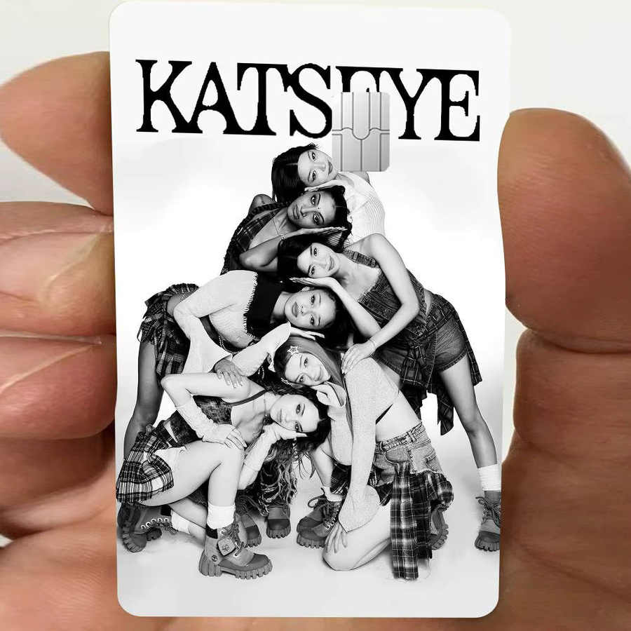 4er-Set Kpop Katseye Korea Band Aufkleber und Klebeband für Kreditkarten und Debitkarten in Multicolour - Bild 6