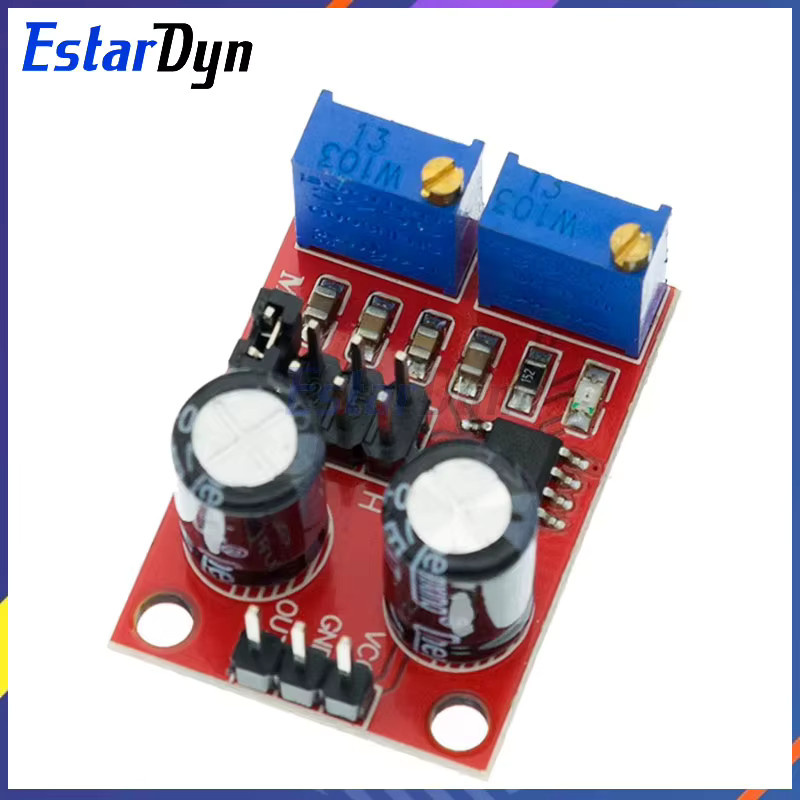 Estardyn NE555 Modul für Pulsfrequenz und Tastverhältnis, Rechteckwellen-Signalgenerator 10kHz - 200kHz, Blau - Bild 2