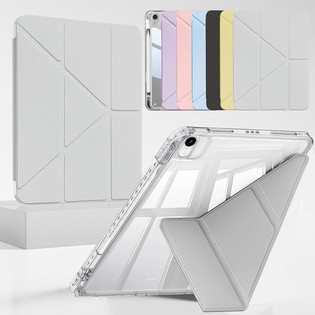 Chenxinyi Y-förmige transparente Schutzhülle für iPad Pro und iPad Air mit Bleistiftschlitz - Bild 1