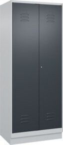 C+P Wäsche- und Kombispinde Classic PLUS mit Sockel, 2 Abteile, Anthrazitgrau, B/T/H: 80 x 50 x 195 cm - Bild 1